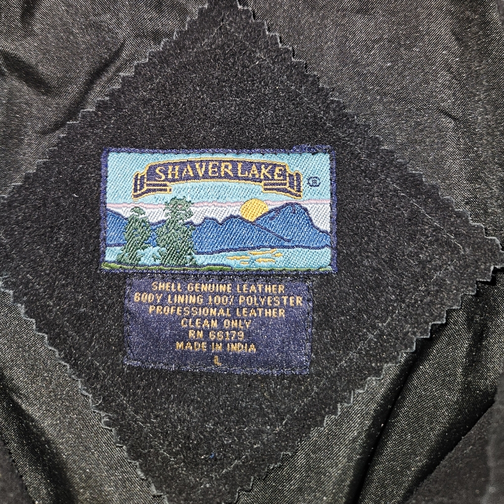 Shaver Lake Suede Leather Vest Black Large - Picture 4 of 6